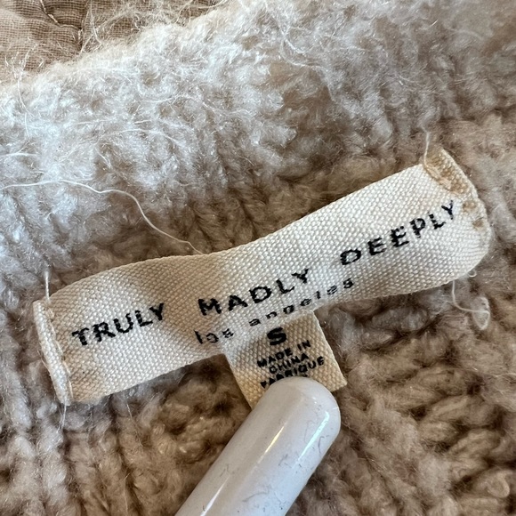 Truly Madly Deeply fuzzy bell sleeve cardigan - Picture 2 of 3